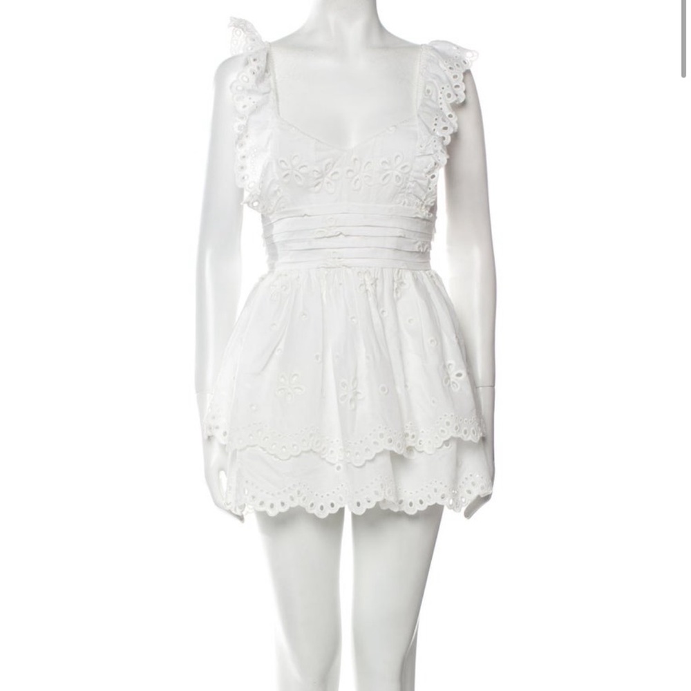 For Love & Lemons mini white dress